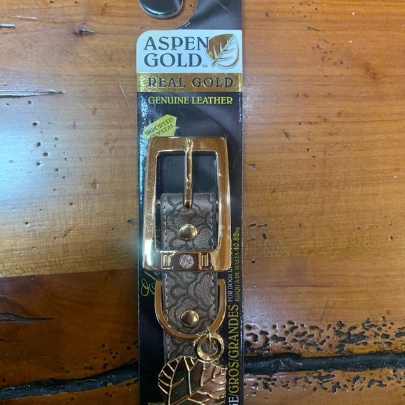 COPY - NWT! Real gold plated dog collar with crystals - Picture 3 of 5